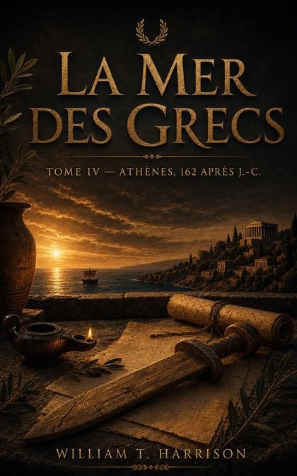 Couverture de « La Mer des Grecs », tome iv de La Saga de Marcus Virius
